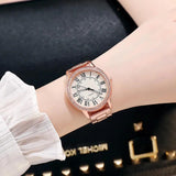 New Arrival Luxury Casual Retro Roman Rhinestone Luminous Quartz Steel Strap Wrist Watches for Women - The Jewellery Supermarket