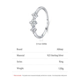 Cute Flower 925 Sterling Silver AAAA Lab Created Diamond  Rings Fine Jewellery