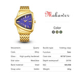 New Arrival Popular Triangle Men's Watches - Large Dial Quartz Steel Band Casual Personality Calendar Wristwatches