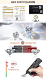 Solitaire 0.1/0.3/0.5/1/2CT D Moissanite Stud Earrings for Men Women
