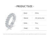 Luxury Dazzling Full Oval AAAA Lab Created Diamonds 925 Sterling Silver Ring