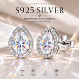 Selection of 0.5~2.0ct 925 Silver Moissanite Earrings Certificated Fine Jewellery