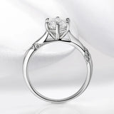 VVS1 D Colour 1-3 Carat Solitaire Moissanite Diamond Engagement 925 Silver Ring