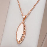 Glossy Rolled Rose Gold of 14-Karat Purity Weaving Rhombus Ethnic Style Necklace for Women - Fine Jewellery