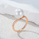 14 Karat Rolled Gold Simple Elegant Pearl Ring For Women Fine Daily Jewellery