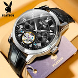 Excellent Automatic Top Brand Mechanical Watch Tourbillon Sport Leather Casual Business Fashion Wristwatches
