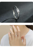 Minimalism Sparkling Emerald Cut AAAA Simulated Diamonds Rings For Women - Wedding Engagement Jewellery - The Jewellery Supermarket