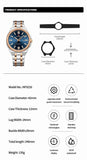 New Arrival Brand Luxury Waterproof Stainless Steel Business Quartz Sport Luminous Date Clock Men Wristwatches