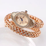 New Quartz Watch - Women Unique Snake Shape Wire Braidedn Bracelet Watches