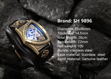 New Personalized Fashion Triangle Hollow Men's Mechanical Watch - Leisure Retro Fully Automatic Mechanical Watch
