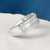 Amazing D Colour Moissanite Diamonds Half Eternit Rings for Women 925 Silver Wedding Engagement Stunning Jewellery