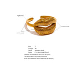 18K Gold Plated Stainless Steel Unique Lip Open Fashion Personalized Attractive Ring