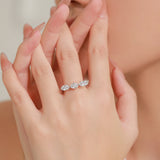 Luxury Dazzling Oval AAAA Lab Created Diamonds 925 Sterling Silver Ring