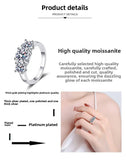 Super 18KGP Sterling Silver Moissanite Diamonds Rings for Women,  European and American Fashion style Fine Jewellery