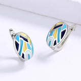 New Classic Irregular Colour Hnadmade Enamel Stamp Fashion Drop Earrings