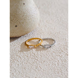 18K Gold Stainless Steel Shiny AAA Cubic Zirconia Casting Ring for Women Fine Jewellery