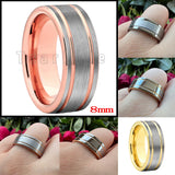 Beautiful Polished Brushed Finish 6MM 8MM Men Women Wedding Tungsten Carbide Rings