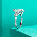 Excellent 3ct Marquise Cut D Colour Moissanite Diamond  925 Sterling Silver Engagement Wedding Rings Fine Jewellery