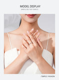 Charm Romantic Heart Design AAAA Lab Created Diamonds 925 Silver Rings