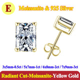 Luxury 0.5-3 Carats Cushion Marquise Oval Moissanite Diamonds Silver Stud Earrings