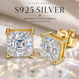 S925 Sterling Silver Radiant Shape 3EX Cut Certified 2.0ct Moissanite Women's Earrings Party Jewelry Gifts With GRA Certificate