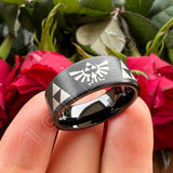 Laser Engraved Pipe Cut Brushed Finish 6MM 8MM Tungsten Wedding Men Women Rings