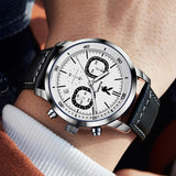 Top Brand Business High-end Men's Watch - Original Leather Strap Casual Luminous Elegant WristWatches for Men