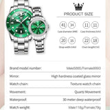 Luxury Brand Quartz Men's Women's Classic Diving Series Fashion Waterproof Date Couple Watches