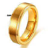 Brushed Polish Finished 6mm/8mm Tungsten Carbide Black/Silver/Gold/Purple/Rainbowd Ring