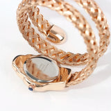 New Quartz Watch - Women Unique Snake Shape Wire Braidedn Bracelet Watches