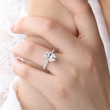 Sparkling 18K Gold Plated Sterling Silver 4.5CT Oval Cut Full Moissanite Diamonds Rings, Wedding Engagement Jewellery