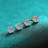 Dazzling 2ct 8mm Moissanite Diamond Studs 925 Sterling Silver Earrings