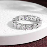 Super D Colour VVS1 3/5mm Moissanite Diamonds Eternity Ladies Wedding Eternity Rings S925 Silver Jewellery with GRA