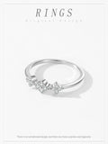Cute Flower 925 Sterling Silver AAAA Lab Created Diamond  Rings Fine Jewellery