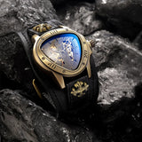 New Personalized Fashion Triangle Hollow Men's Mechanical Watch - Leisure Retro Fully Automatic Mechanical Watch