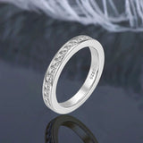 Remarkable VVS1 D Colour Moissanite Ring Channel Set Full Eternity 925 Silver Ring