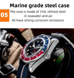 20Bar BGW9 Luminous Swiss Ronda 515-24H GMT Quartz Dive Stainless Steel Watches
