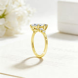 Impressive GRA Certified 2CT Marquise Cut Moissanite High Quality 14K Gold Filled Ring