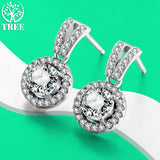 Dazzling D Colour VVS1 Moissanite Diamond Earrings Solid 925 Sterling Sliver Drop Earrings for Women