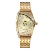 Luxury Brand Triangle Men Sports Quartz Watches For Men - Stainless Steel Golden Waterproof Popular Wrist Watches