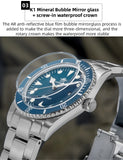 Luxury Analog BGW9 Luminous 200m Ceramic Bezel Bubble Mirror Glass Diving Watch