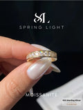 Luxury VVS1 D Colour Moissanite Diamonds Eternity Rings for Women Fine Jewellery