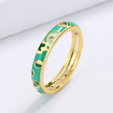 Classic Colorful Handmade Enamel Stackable 925 Silver Rings