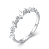 Selection of Stackable Shiny AAAA Lab Created Diamonds Fashion 925 Silver Rings