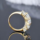 3.6ctw. VVS1 D Colour Moissanite Diamonds Wedding 18KGP 925 Silver Wedding Rings