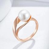 14 Karat Rolled Gold Elegant Grey Pearl Fashion Jewellery Rings For Women