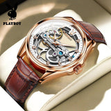 Famous Brand Luxury Watches for Men - Automatic Mechanical Wristwatch Skeleton Design Waterproof Watch - The Jewellery Supermarket