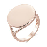 Fashion Glossy 14K Rolled Gold Big Ring Simple Round High Quality Fine Jewellery