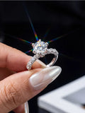 Luxury VVS1 D Colour 3 Carat Moissanite Diamond Large Gemstones Ring Fine Jewellery