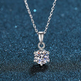 Graceful 1-3CT Round Cut D Colour VVS1 Moissanite Diamond Necklace for Women - 925 Silver Diamond Fine Jewellery